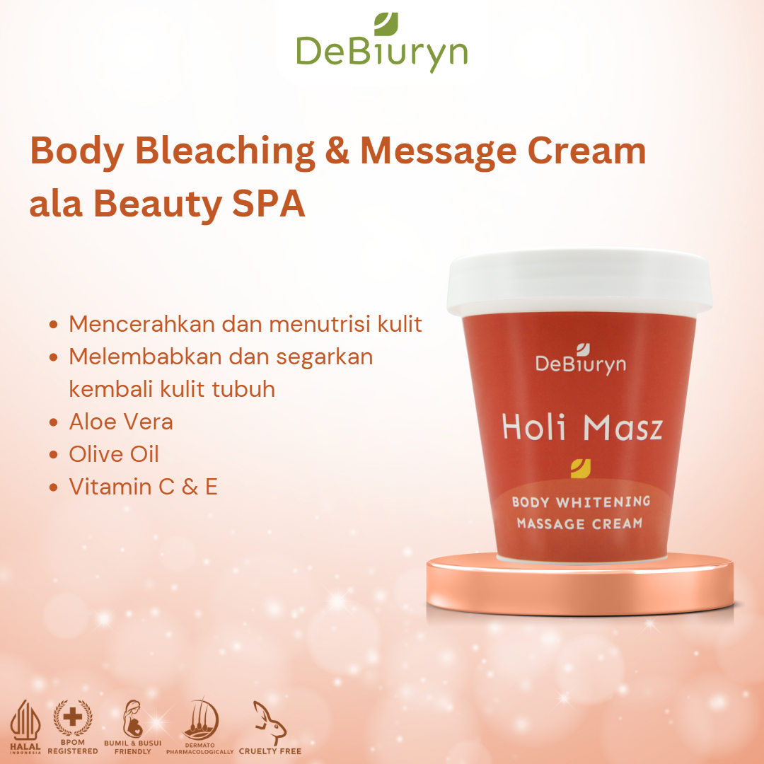 DeBiuryn Holimasz Body Whitening Massage Cream 200gr