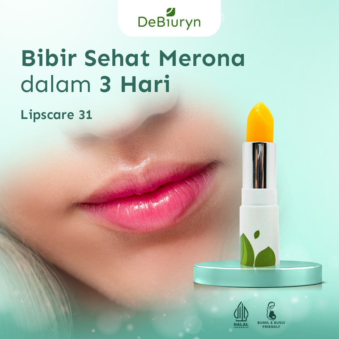DeBiuryn Lipscare 31 - Lipbalm Red Natural - Bibir Pecah dan Kering